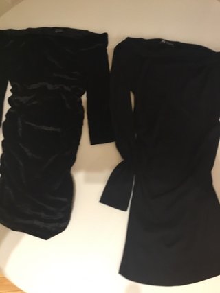 2 Vestidos Negros Fiesta , uno de ellos de terciop