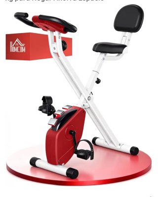 Bicicleta Estática Plegable con Respaldo