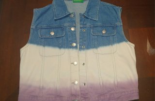 Chaqueta vaquera Benetton sin mangas degradada