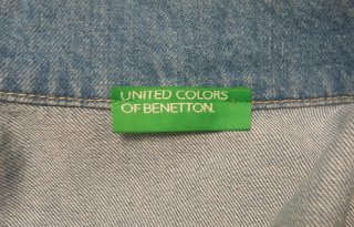 Chaqueta vaquera Benetton sin mangas degradada