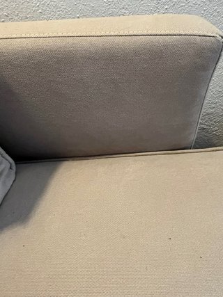 Sofá chaise longue beige tela