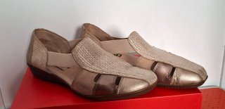 Zapatos 24 horas 38 Beige y Dorados