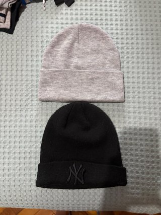 Pack 2 Gorros (Negro y Gris)