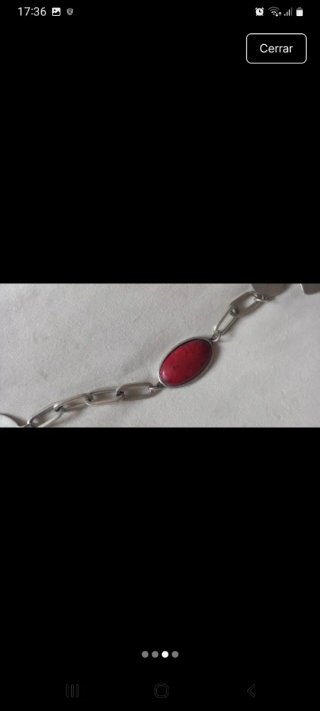 Collar Mantra Plata y Rojo