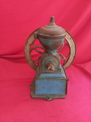 Molinillo de café antiguo de rueda 24alt 19ancho