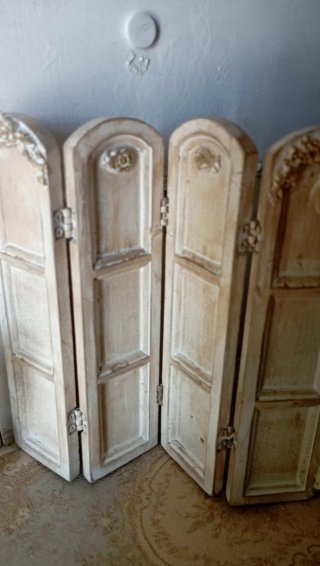 Separé paravento casa bambole Shabby Chic 1:12