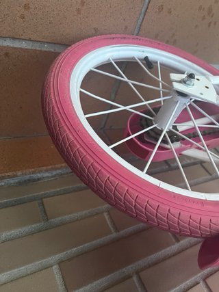 Bicicleta infantil Unicornio rosa y blanca