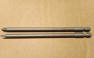 2 inserti croce PZ2 grigi Makita lunghezza 140 mm
