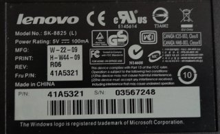 Teclado USB Lenovo SK-8825 Negro