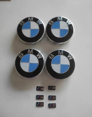 4 Tapas Llantas BMW + 5 Emblemas llantas