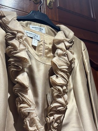 Camisa Fiesta Maria Coca Talla 48 Dorada