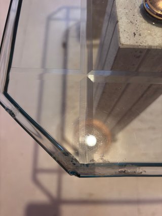 Juego Mesa Centro y Apoyo Cristal y marmol