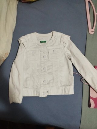 Chaqueta vaquera blanca niña 4/5 años