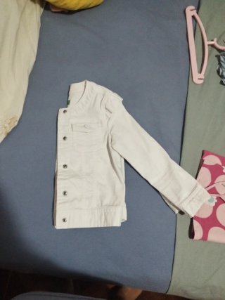 Chaqueta vaquera blanca niña 4/5 años