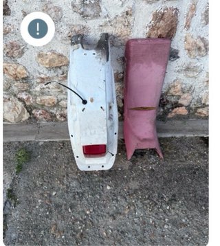 Guardabarros y asiento moto