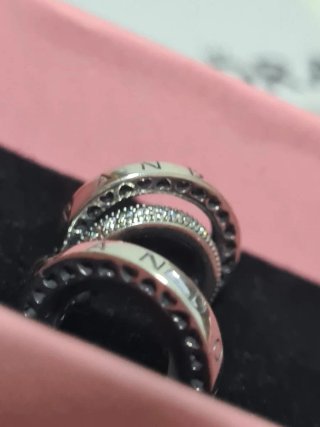 Pendientes Pandora Doble Aro Plata