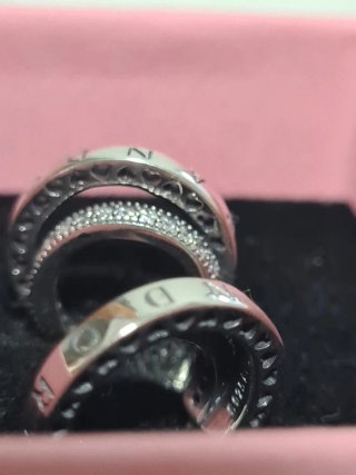 Pendientes Pandora Doble Aro Plata