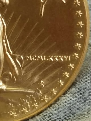 Moneda oro 1986 liberty