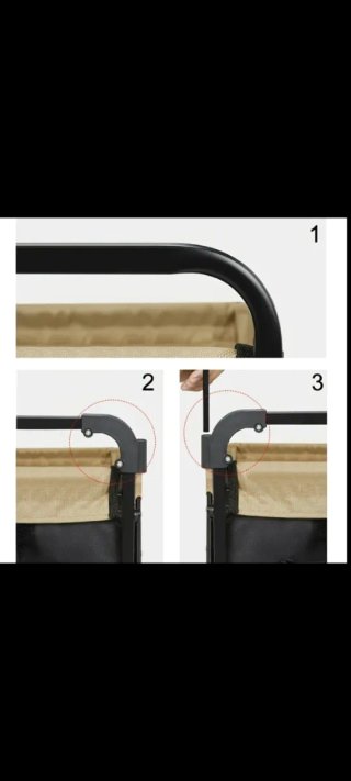 Techo para carro plegable negro.