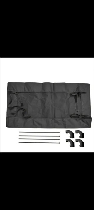 Techo para carro plegable negro.