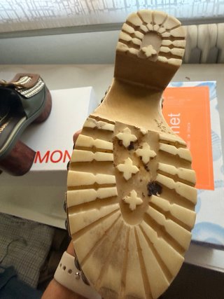 Zuecos Porronet Piel Beige Usados 2 Veces