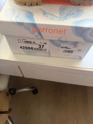 Zuecos Porronet Piel Beige Usados 2 Veces