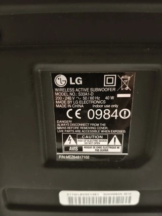 Barra Sonido LG S33A1-D + Subwoofer + Mando
