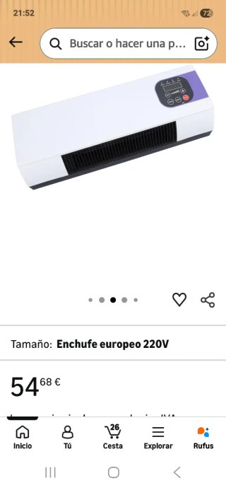Calefactor Eléctrico Portátil