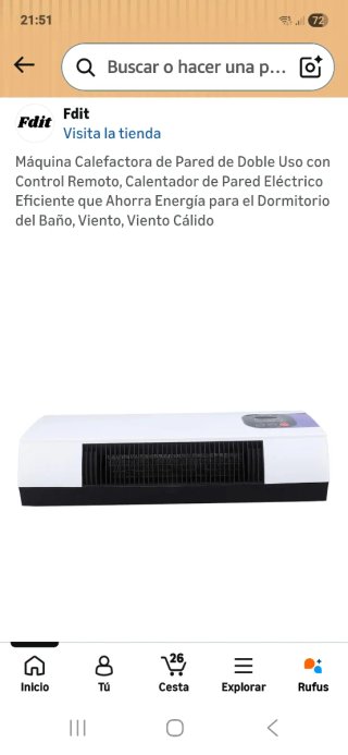 Calefactor Eléctrico Portátil