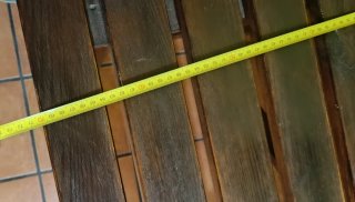 Tavolo da veranda in legno e metallo