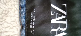 Chaqueta vaquera Zara forrada azul