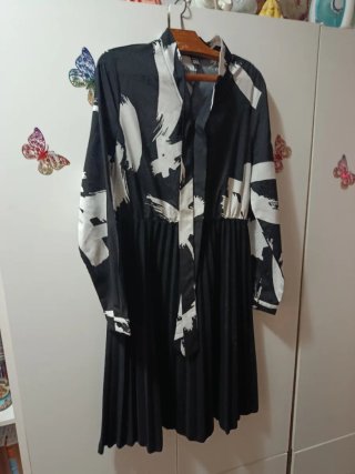 Vestido largo verde oliva