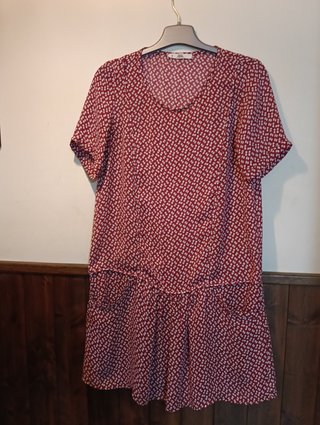 Vestido Mango Rojo Talla S