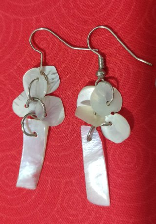 5 Pares Pendientes Conchas Hechos a Mano