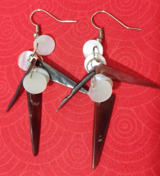 5 Pares Pendientes Conchas Hechos a Mano