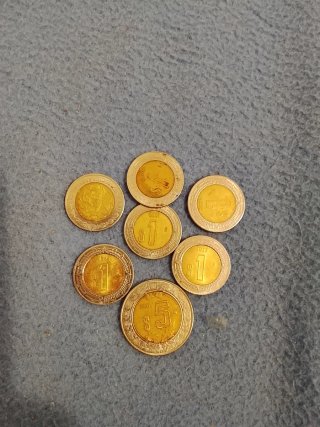 Lote de 7 monedas mexicanas