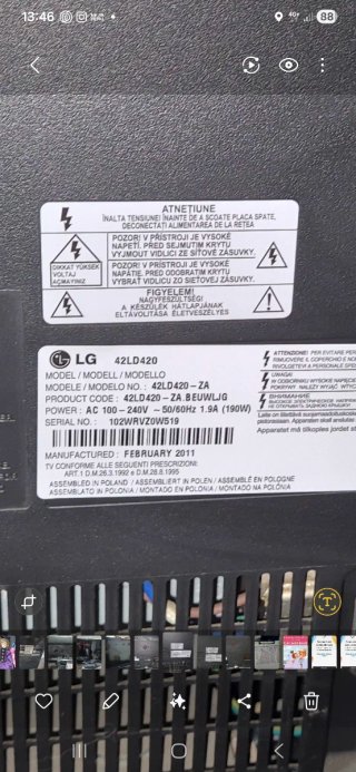 Televisor LG Negro