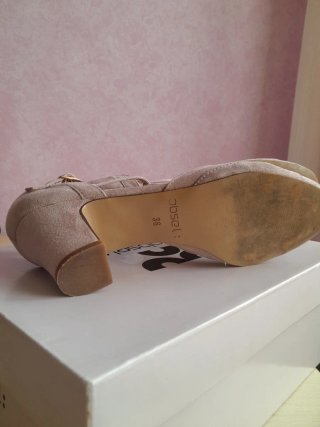 Scarpe donna Obsel tacco 6 cm pelle beige 36