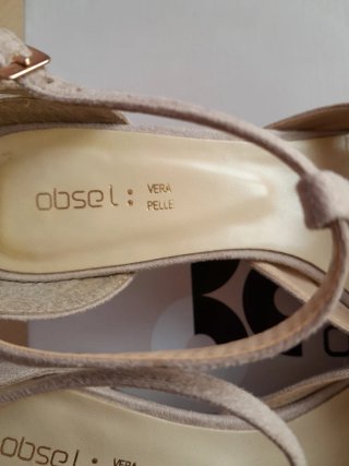 Scarpe donna Obsel tacco 6 cm pelle beige 36