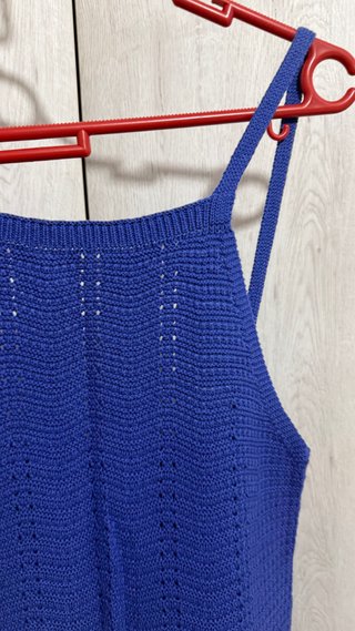 Vestido azul de punto