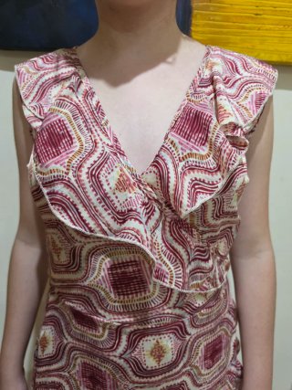 Vestido Luna Llena Largo Estampado Talla S