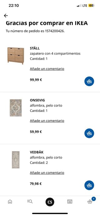 2 Alfombras Vedbak Ikea 80x180