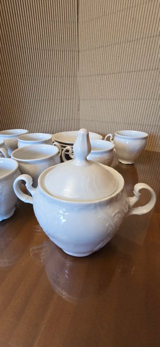 Juego café porcelana fina de bohemia bernadotte