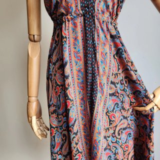 Vestito Lungo Boho Schiena Scoperta Seta Art