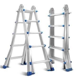 Escalera telescópica plegable aluminio