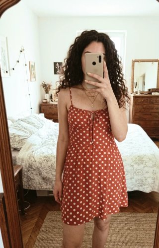 Vestido lunares Mango Talla S