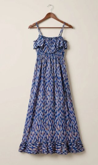 Vestido midi hojas talla S