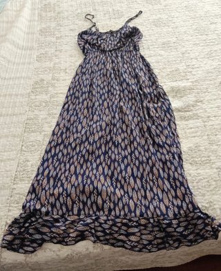 Vestido midi hojas talla S