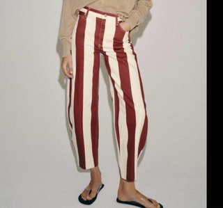 Pantalón Zara Tiro Alto Rayas