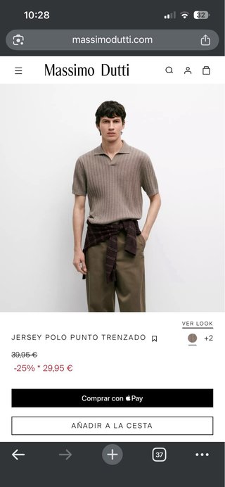 Massimo Dutti Polo Marrón Talla M